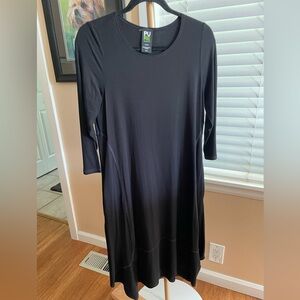 NWT PURE Black Long-Sleeve A-Line Dress, size m